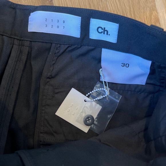 NWT Ch. 2139 3207 Black Draw String Slacks Dress Pants SZ 30 - Picture 7 of 9